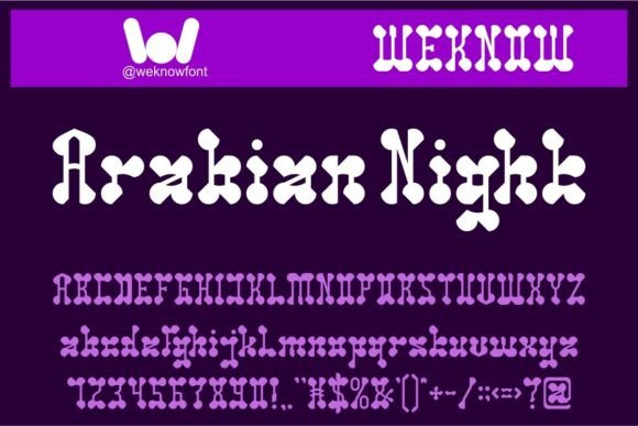 Arabian Night: A Bold, Enchanting Display Font
