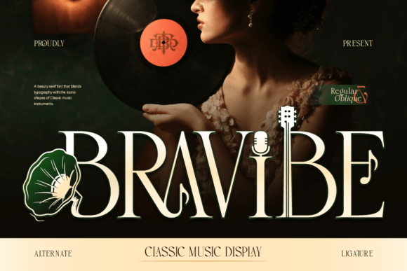 Bravibe: A Jazz-Inspired Serif Font for Elegance