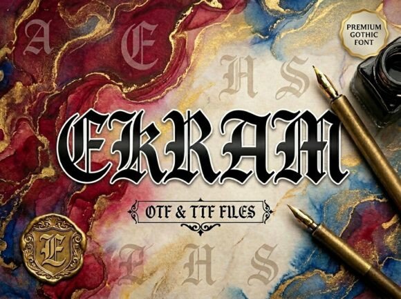 Ekram: Elevating Design with a Bold and Artistic Display Font