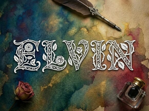 Elvin: A Bold and Artistic Display Font for Creative Projects