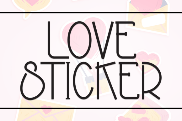 Embrace the Charm of Love Sticker: A Handwritten Font for Creative Enthusiasts