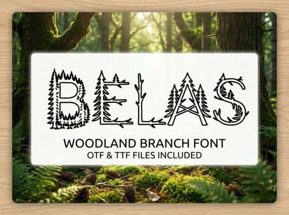 Embrace the Wild with Belas: A Rustic Display Typeface for Nature-Inspired Designs