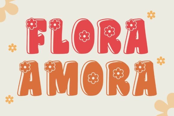 Flora Amora: A Playful and Nostalgic Display Font for Creative Projects