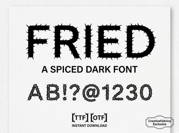 Fried: A Bold and Artistic Display Font