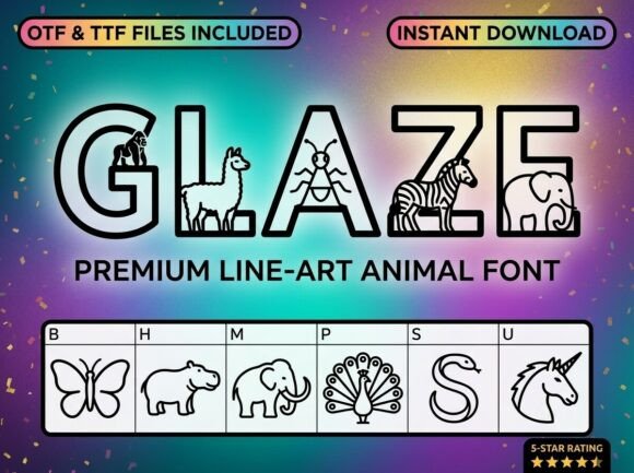Glaze: A Charming Display Typeface with Wild Charm