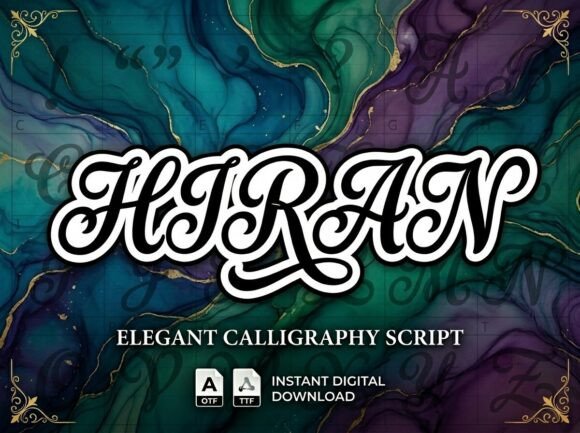 Hiran: A Bold and Artistic Display Font for Creative Projects