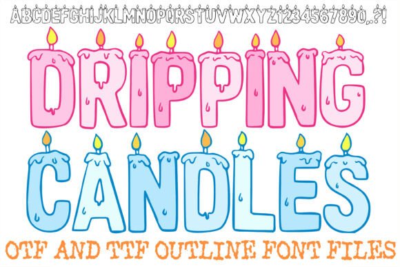 Illuminate Your Designs with Dripping Candles Lettering