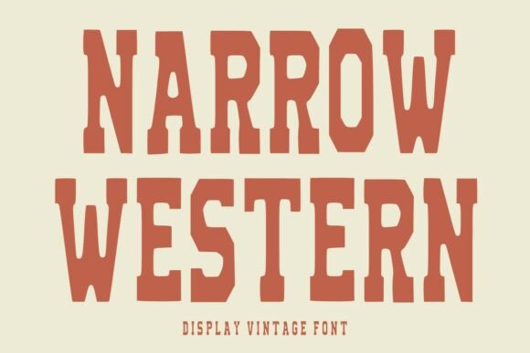 Narrow Western: A Bold Vintage Font for Modern Design