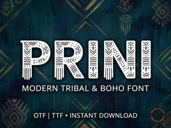 Prini: A Bold and Artistic Font for Creative Minds