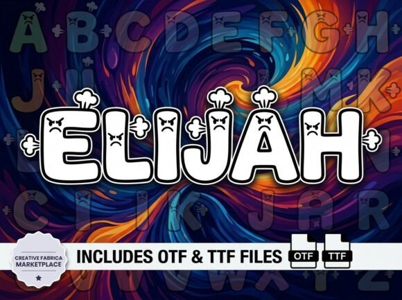 Turn Up the Heat with Elijah: A Fiery Display Font