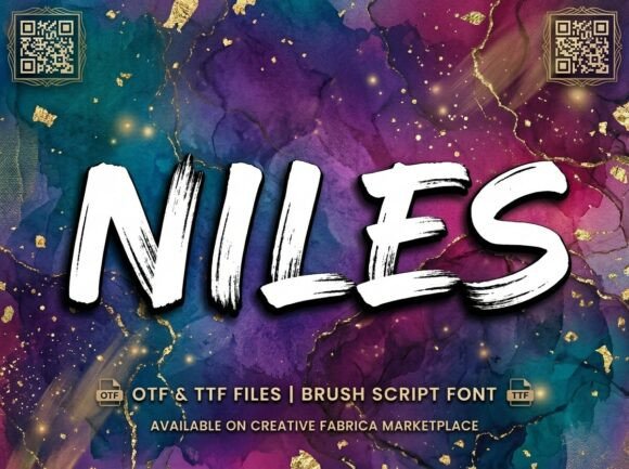 Unleash Power with Niles: Bold Brush Script Font