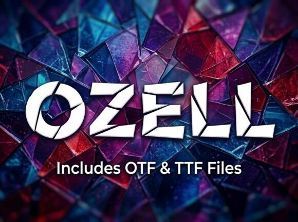 Unleash Power with Ozell: A Bold Shattered Display Font